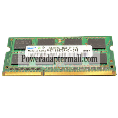 Samsung DDR3 2G PC3-8500s 1066 DRAM RAM SO-DIMM 1066MHz 2Rx8