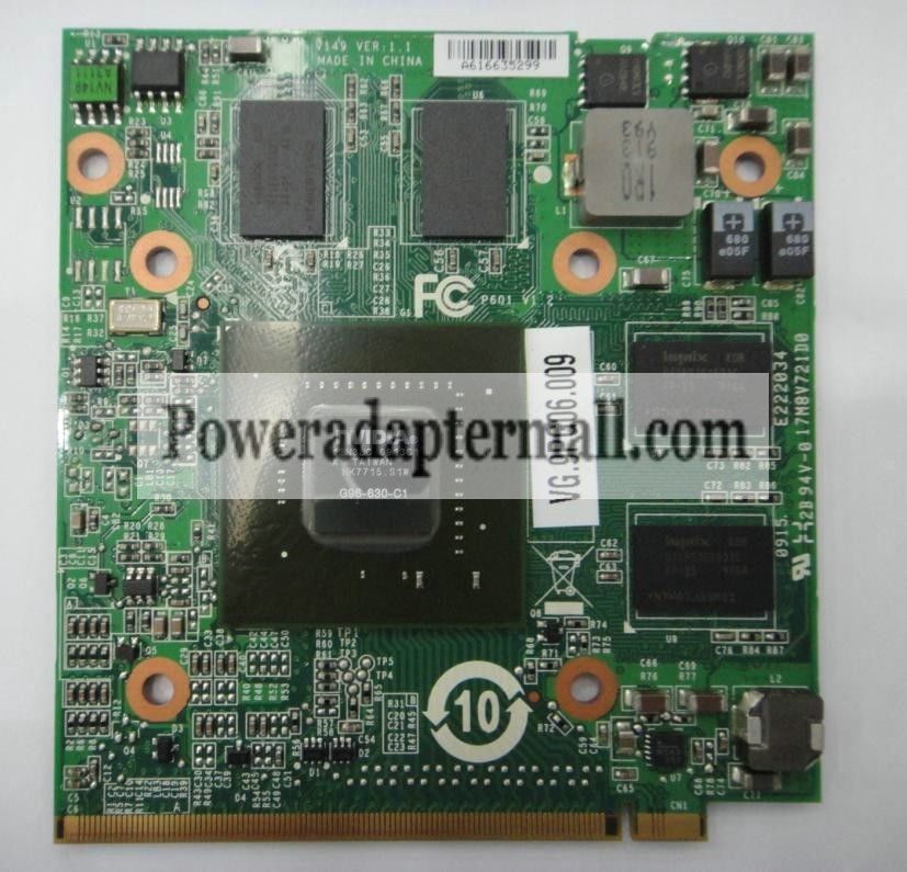 Genuine Geforce 9600M GT MXM II DDR2 1GB VG.9PG06.009 VGA Card