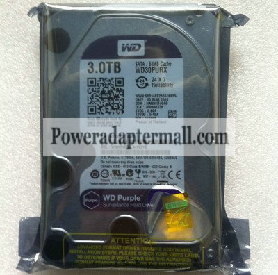 Western Digital WD30PURX 3TB IntelliPower SATA3/SATA Hard Drive