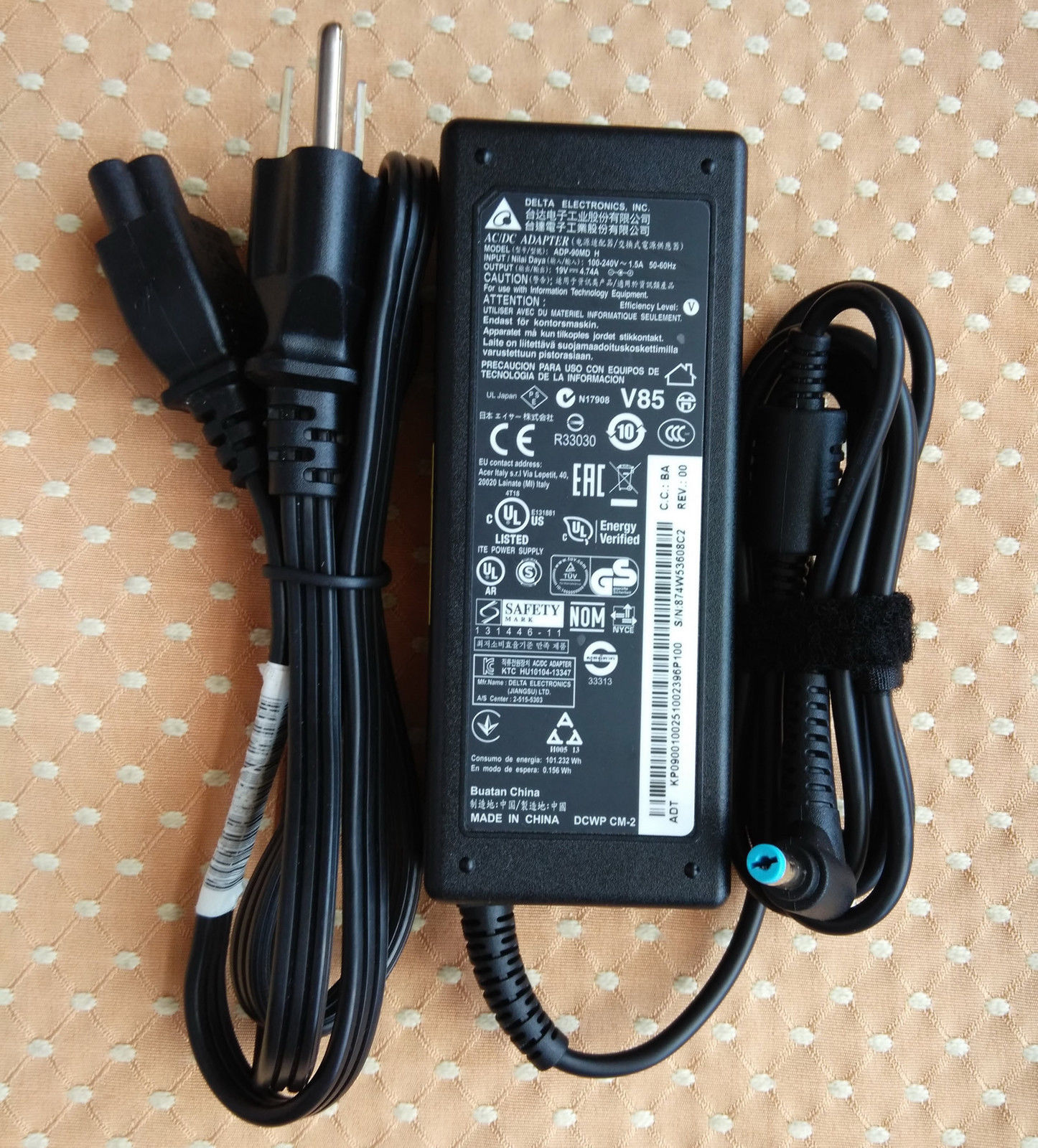 90W 19V 4.74A AC Adapter for Acer Aspire AZ3-710-UR54 TS All-In-One