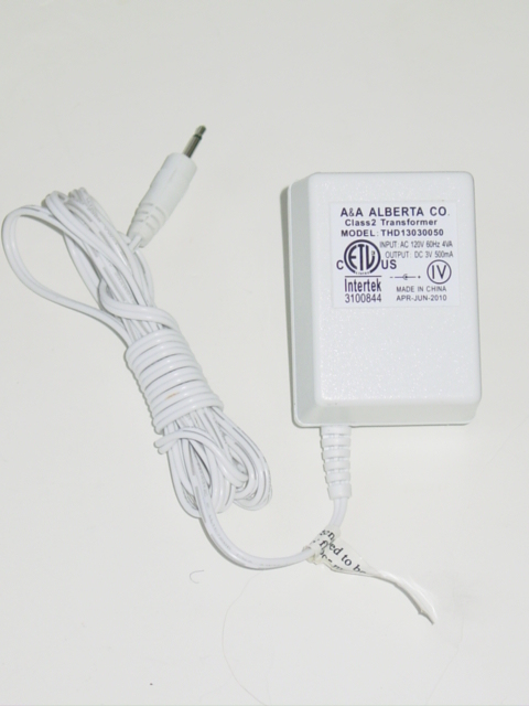 A&A Alberta THD13030050 AC Adapter 3V 500mA Intertek 3100844