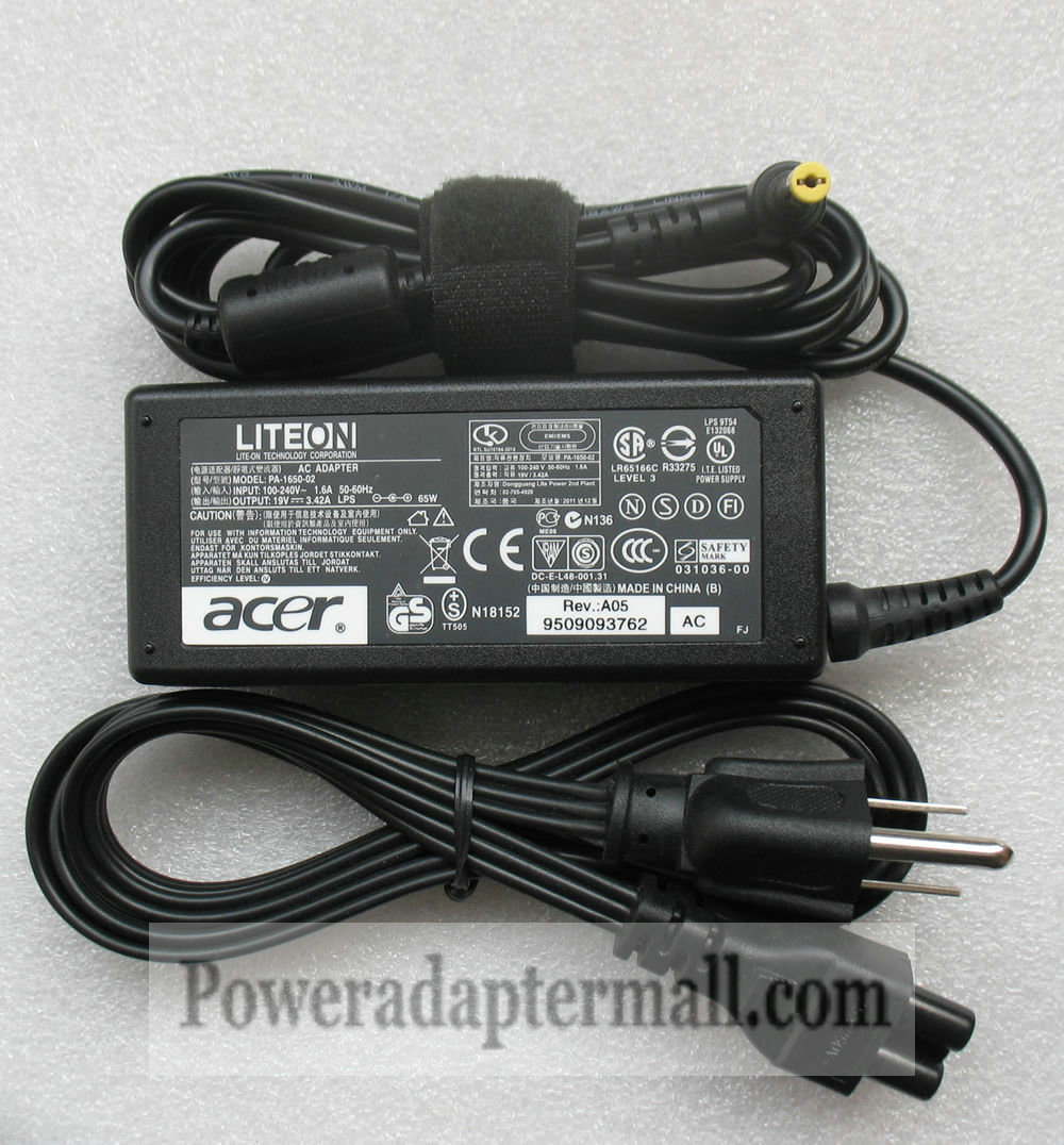 New Genuine 19V 3.42A Acer Aspire 1650 1651 1652 AC Adapter - Click Image to Close