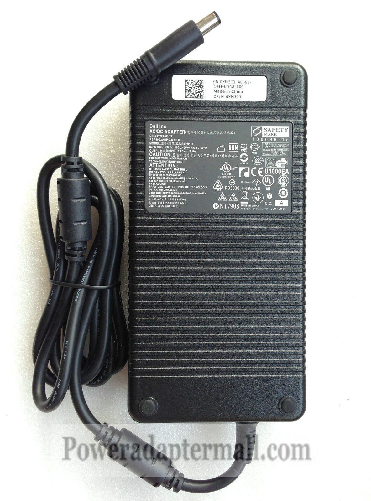 19.5V 16.9A Dell 5X3NX F0K0N 332-1432 AC Adapter power