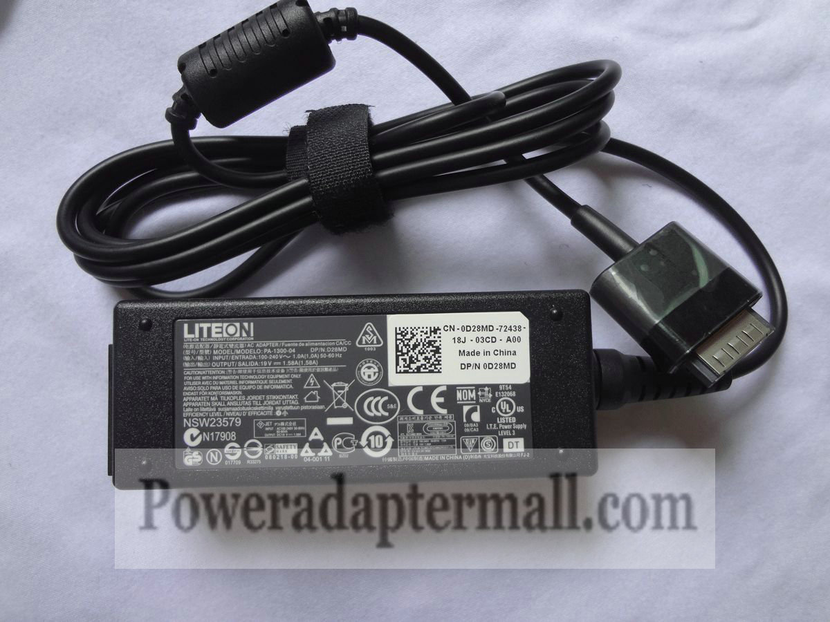 19V 1.58A Dell PA-1300-04 8260K 450-18868 AC Adapter cord 40pin