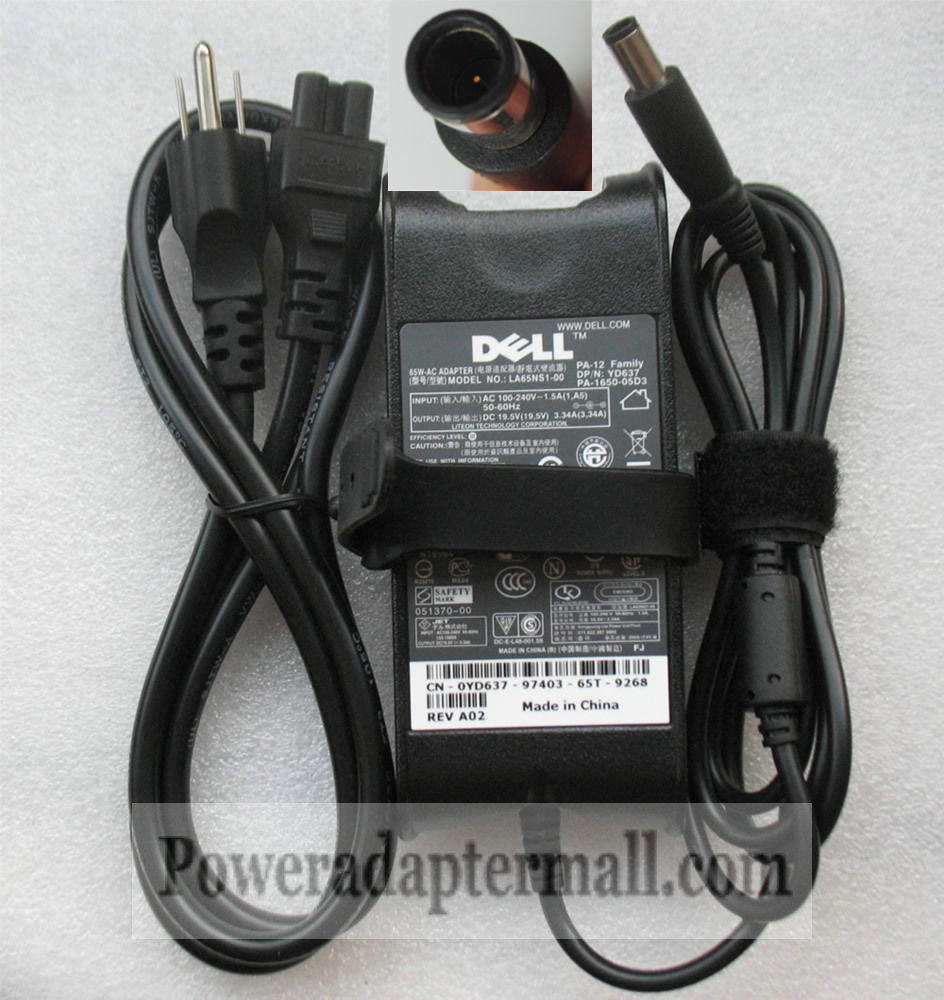 19.5V 3.34A Dell studio 1535 PA-12 PA12 AC Adapter Power supply