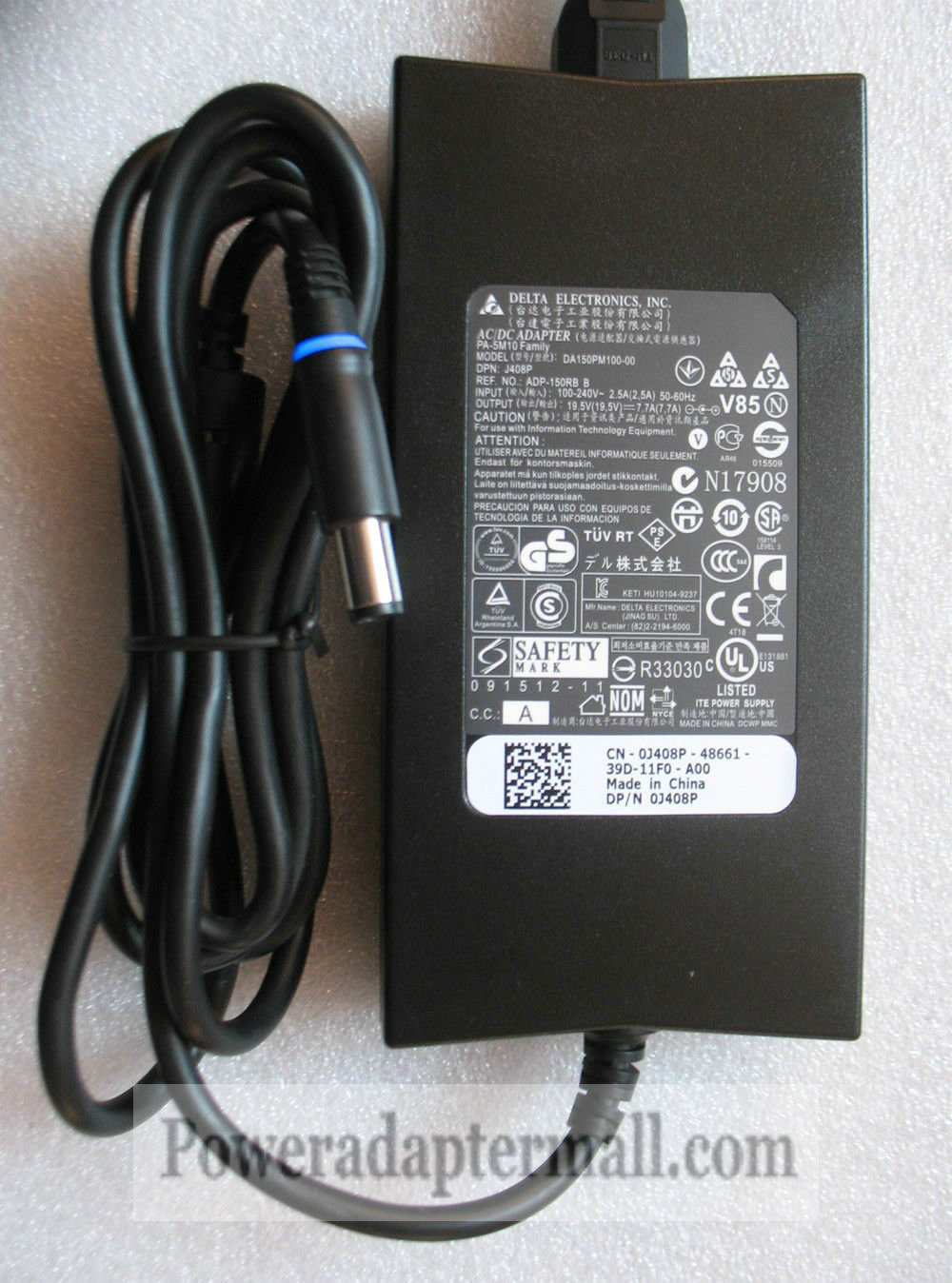 19.5V 7.7A genuine Dell Precision M4400 M4500 laptop AC Adapter - Click Image to Close