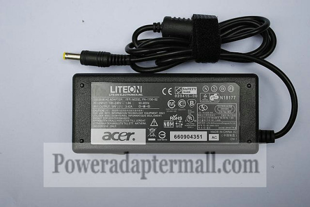 19V 3.42A Acer LC.T2801.006 LCT2801006 Laptop AC Adapter