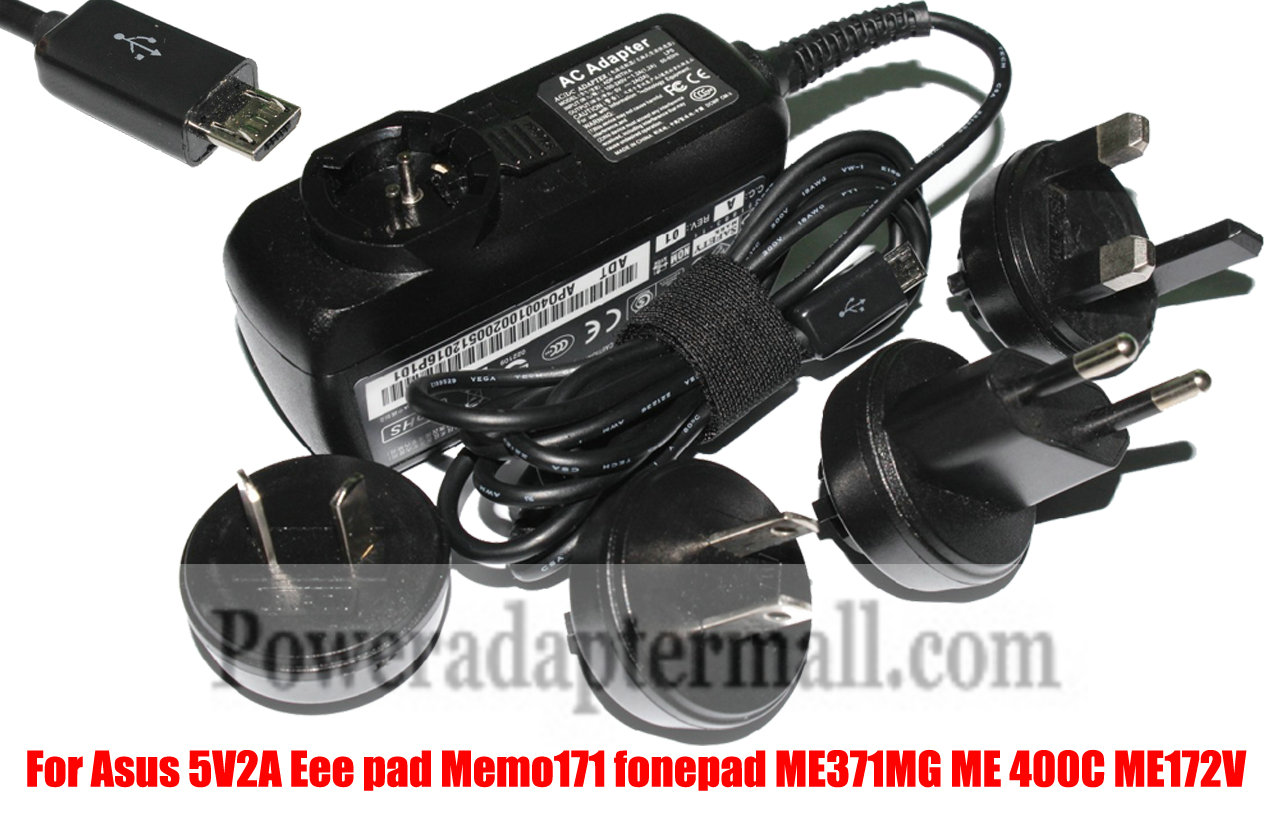 5V 2A ASUS MeMo Pad PAD 10 SMART MT310T ac adapter charger