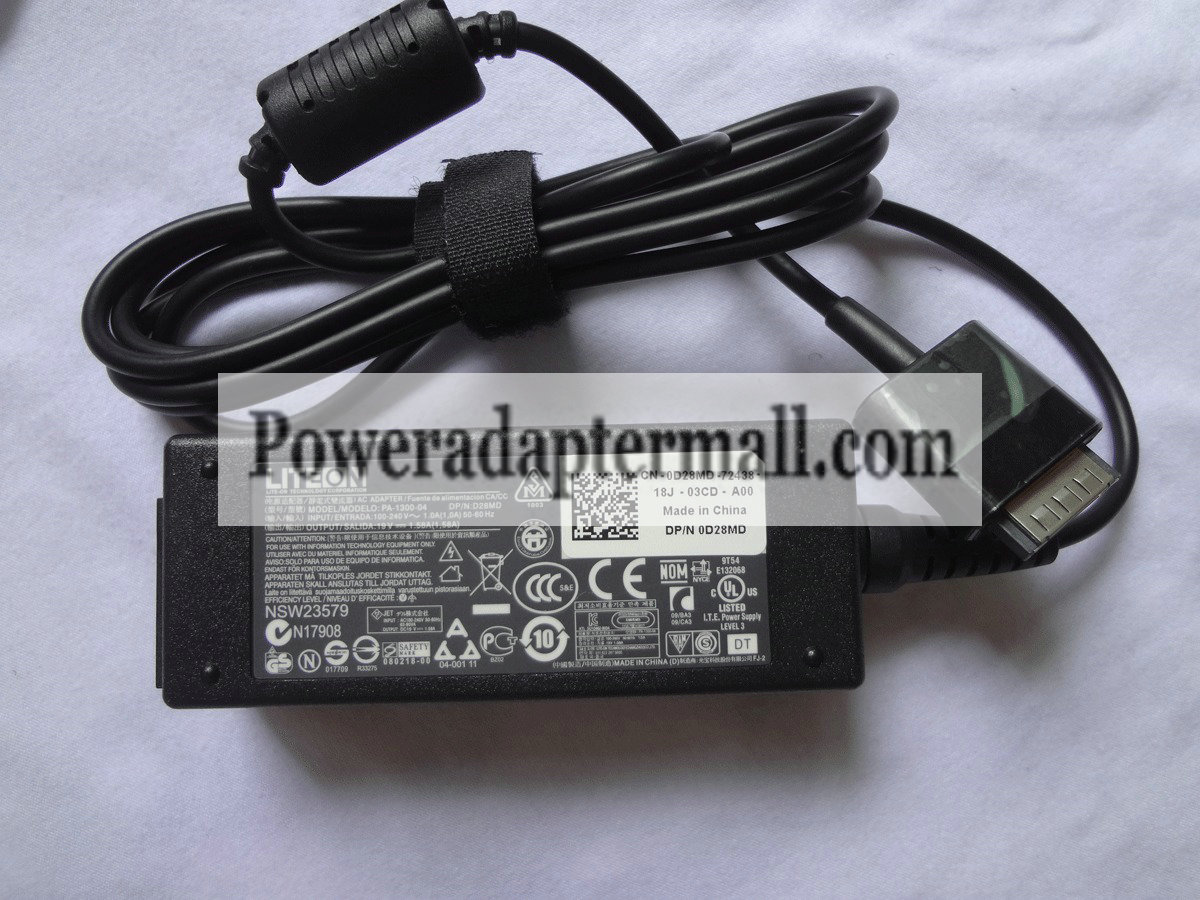 Genuine Dell Latitude 10 (ST2e) Tablet D28MD 30W AC Adapter