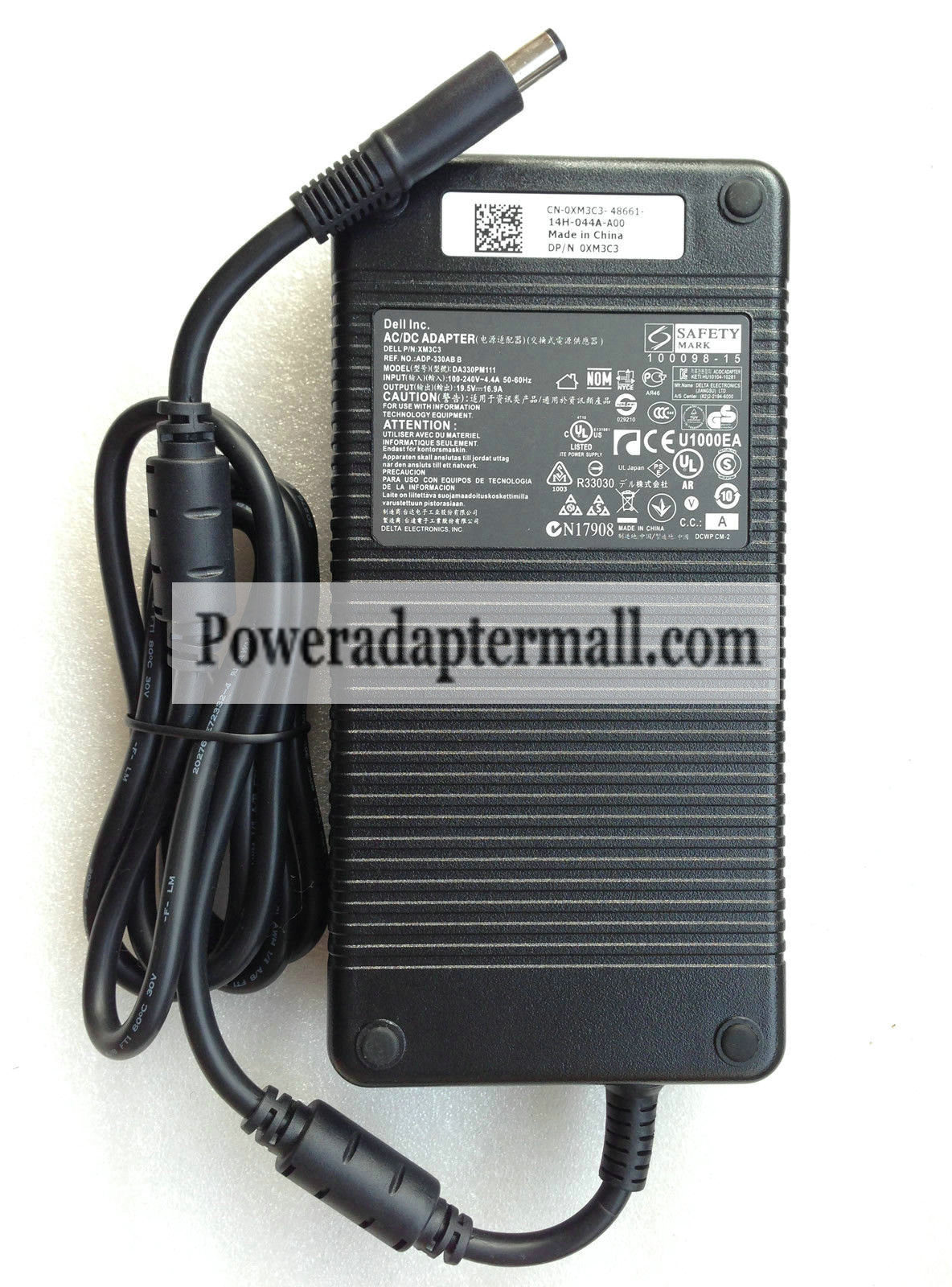 Dell Alienware M18X R3 GTX 765M Gaming 330W AC Power Adapter