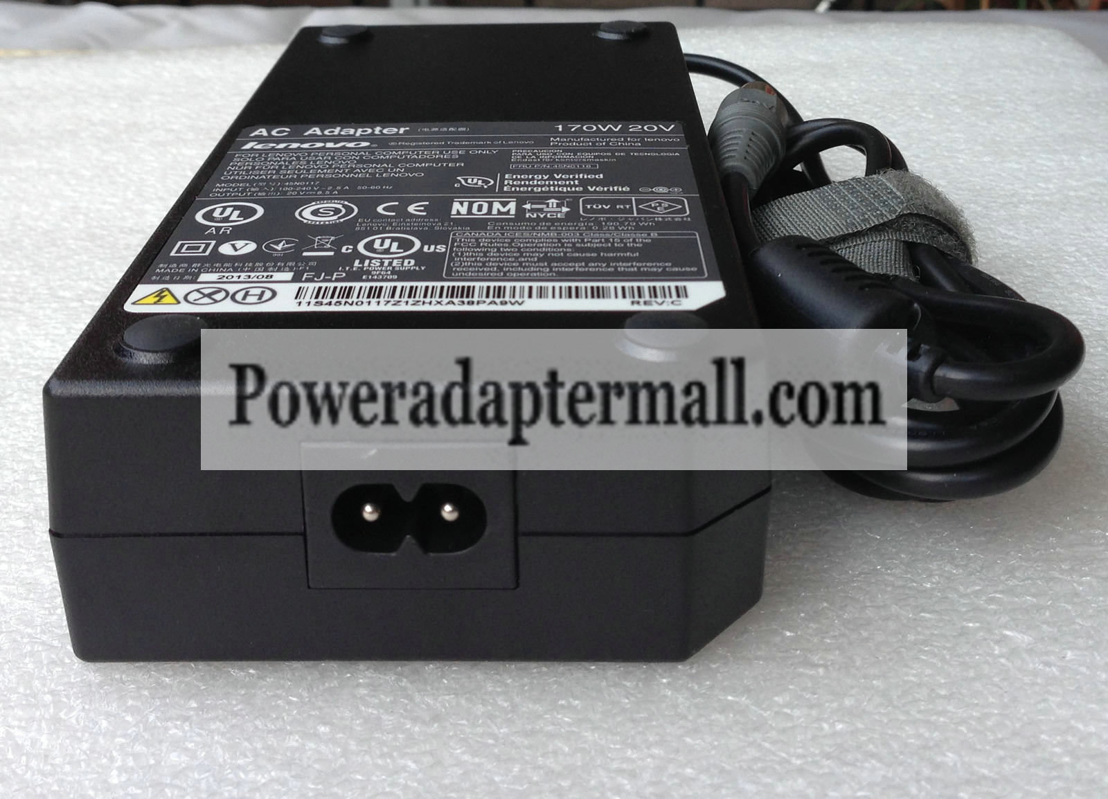 20V 8.5A Lenovo ThinkPad W520 45N0118 AC Power Adapter Charger - Click Image to Close