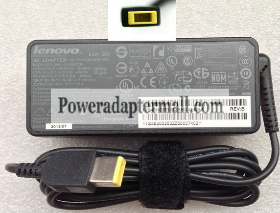 20V 3.25A Lenovo ADLX65NLC3A 36200251 45N0257 AC Adapter - Click Image to Close