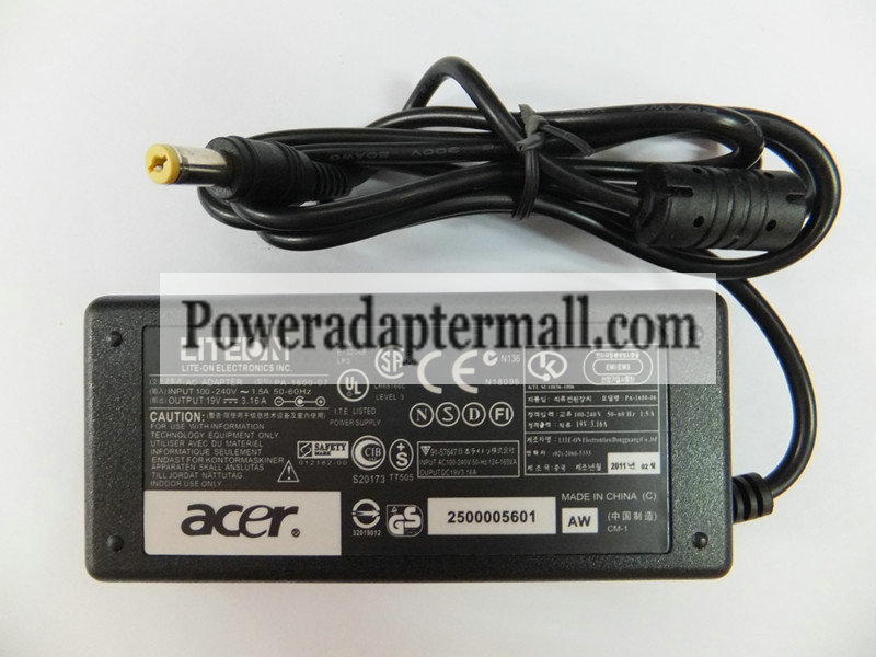 65W Geteway ADT-W61 K000043680 PA-1500-02 AC Adapter