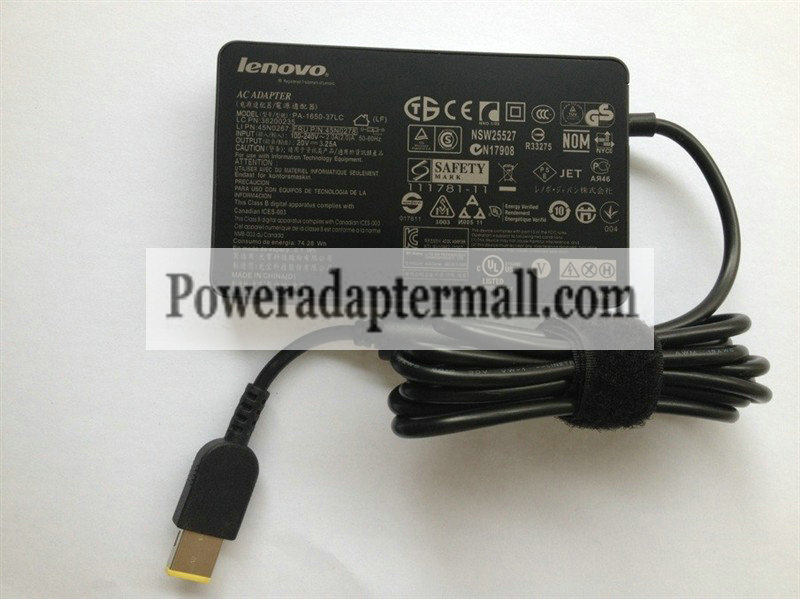 20V 3.25A Mini Lenovo IdeaPad U310 Ultrabook Laptop AC Adapter