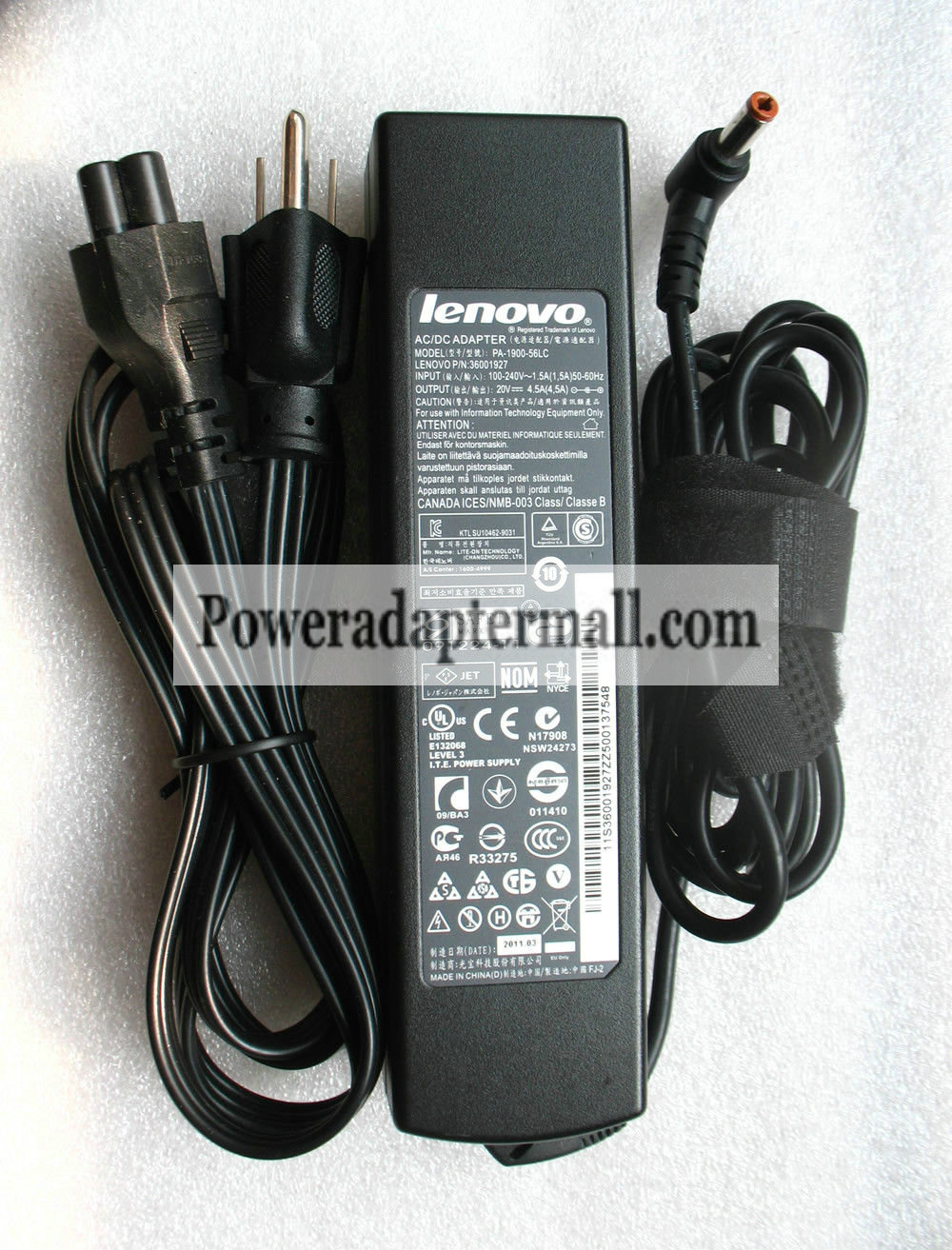 20V 4.5A 90W Lenovo 36001652 CPA-A090 36001789 Power AC Adapter - Click Image to Close