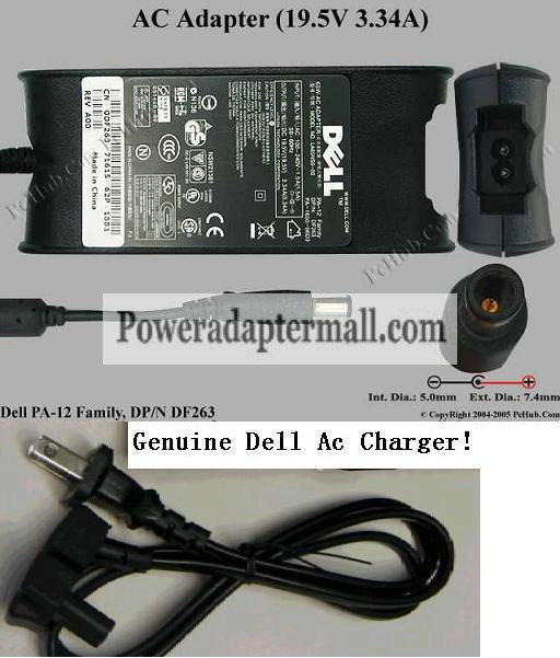 Genuine Dell PA-12 PA12 65W AC Adapter Charger for Latitude D610