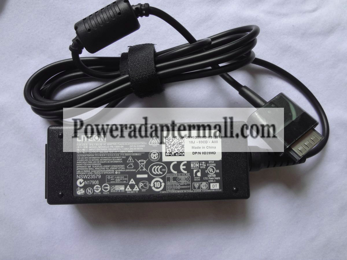 PA-1300-04 LITEON D28MD Dell 30W AC Adapter charger 40Pin