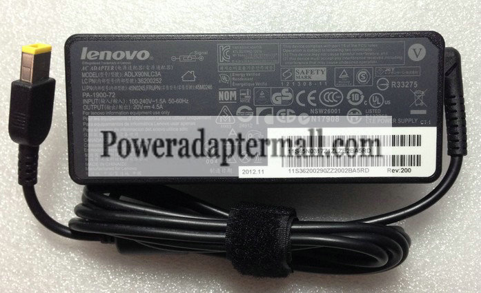 90W Lenovo Thinkpad-X1 ADLX90NCT2A ADLX90NLC3A AC Adapter square