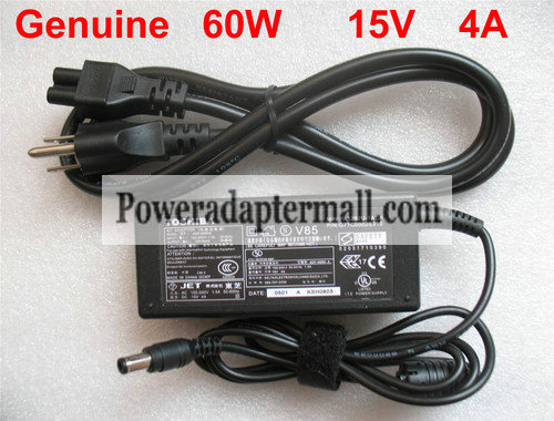 Genuine 15V 4A 60W AC Adapter Toshiba Tecra 520 520CDS 520CDT - Click Image to Close