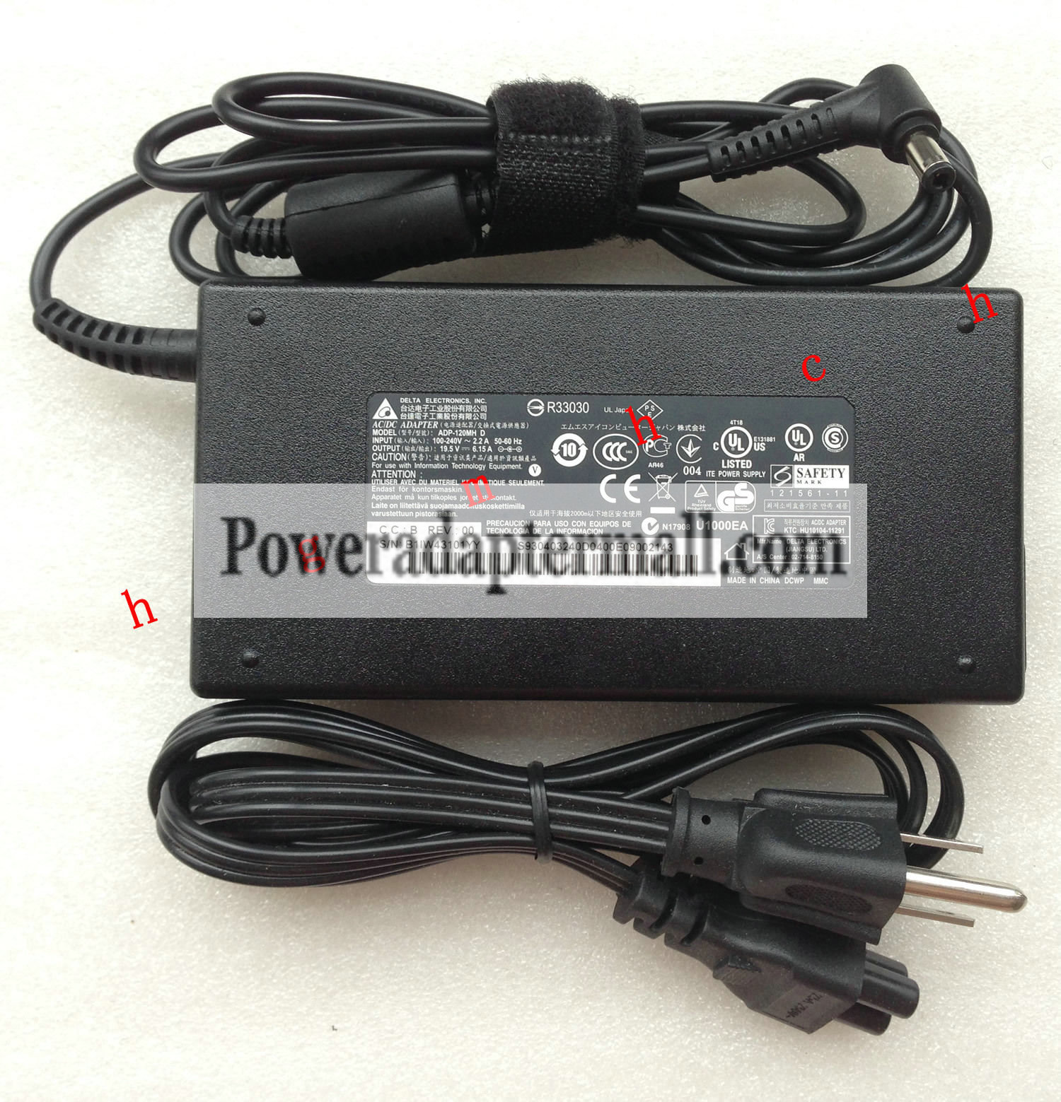 Delta ADP-120MH D Slim 19.5V 6.15A MSI GP60-16GB-FD AC Adapter