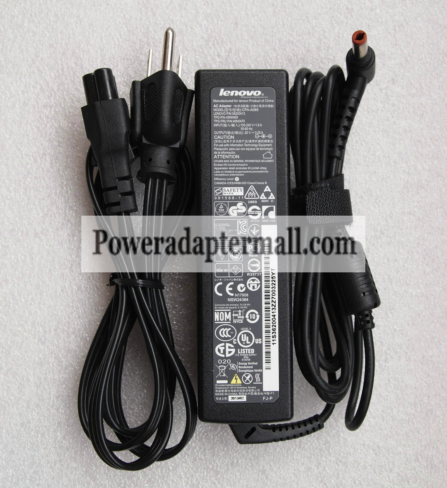 Genuine 65W Lenovo S400 36001929 36002066 AC Power Adapter