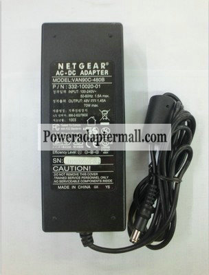 48V 1.45A NETGEAR NU80-6480166-12 Power AC Adapter Charger