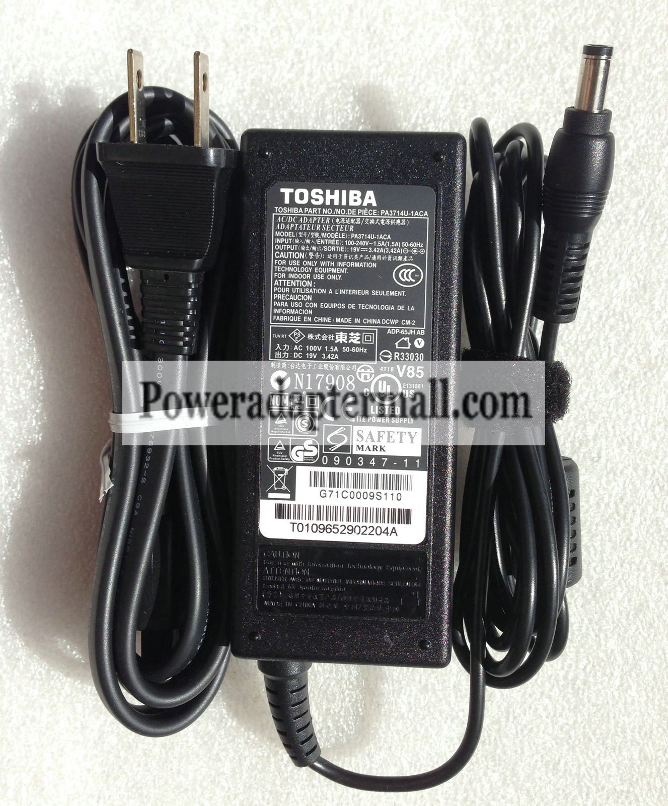 19V 3.42A Toshiba Satellite PA3714U-1ACA PA3714E-1AC3 AC Adapter