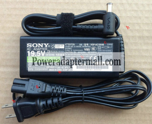 NEW Genuine 65W Sony Vaio PCG-GRX PCG-GRX501 Laptop AC Adapter