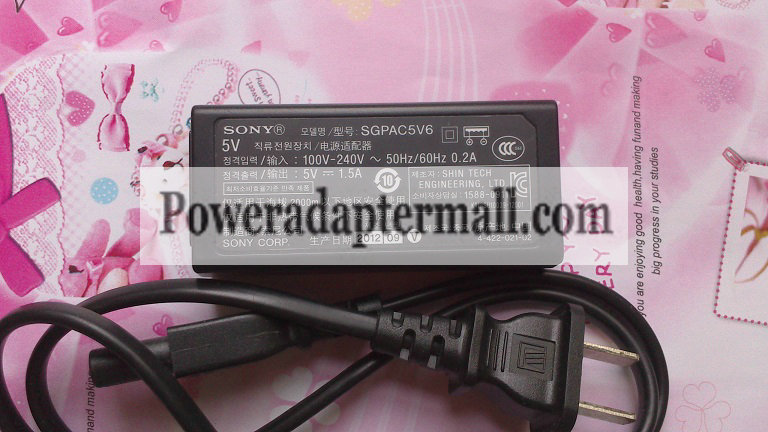 5V 1.5A SGPAC5V6 Sony SGPT123JP/S SGPT121GB/S AC Power Adapter