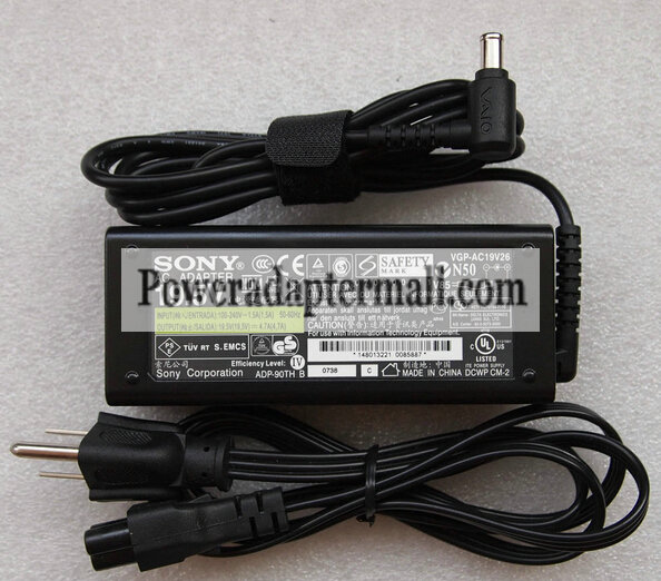 NEW Sony Vaio VGN-FS 19.5V 4.7A AC Power Adapter VGP-AC19V19