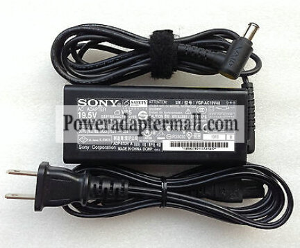 genuine 65W Sony Vaio Fit 15 SVF15A1Z2EB 19.5V 3.3A AC Adapter - Click Image to Close