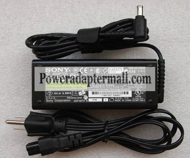 Sony VGP-AC19V10 VGN-S560 VGN-S570 19.5V 4.7A AC Power Adapter