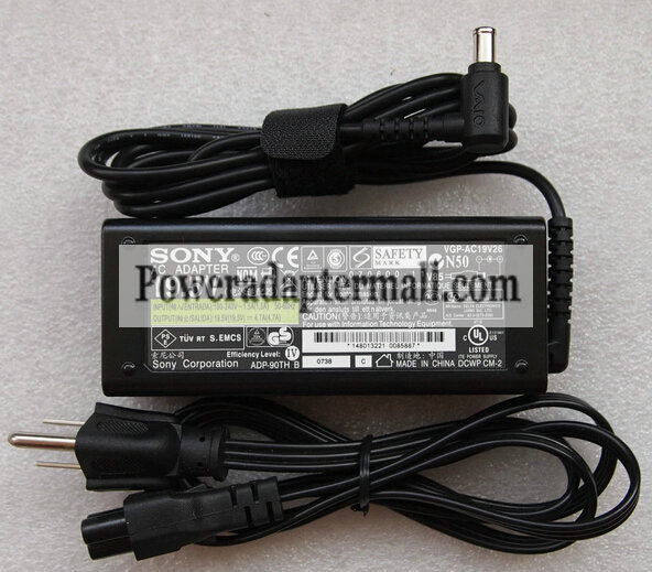 NEW 90W Sony VGN-FS115B VGN-FS115M VGN-FS115Z AC Power Adapter - Click Image to Close