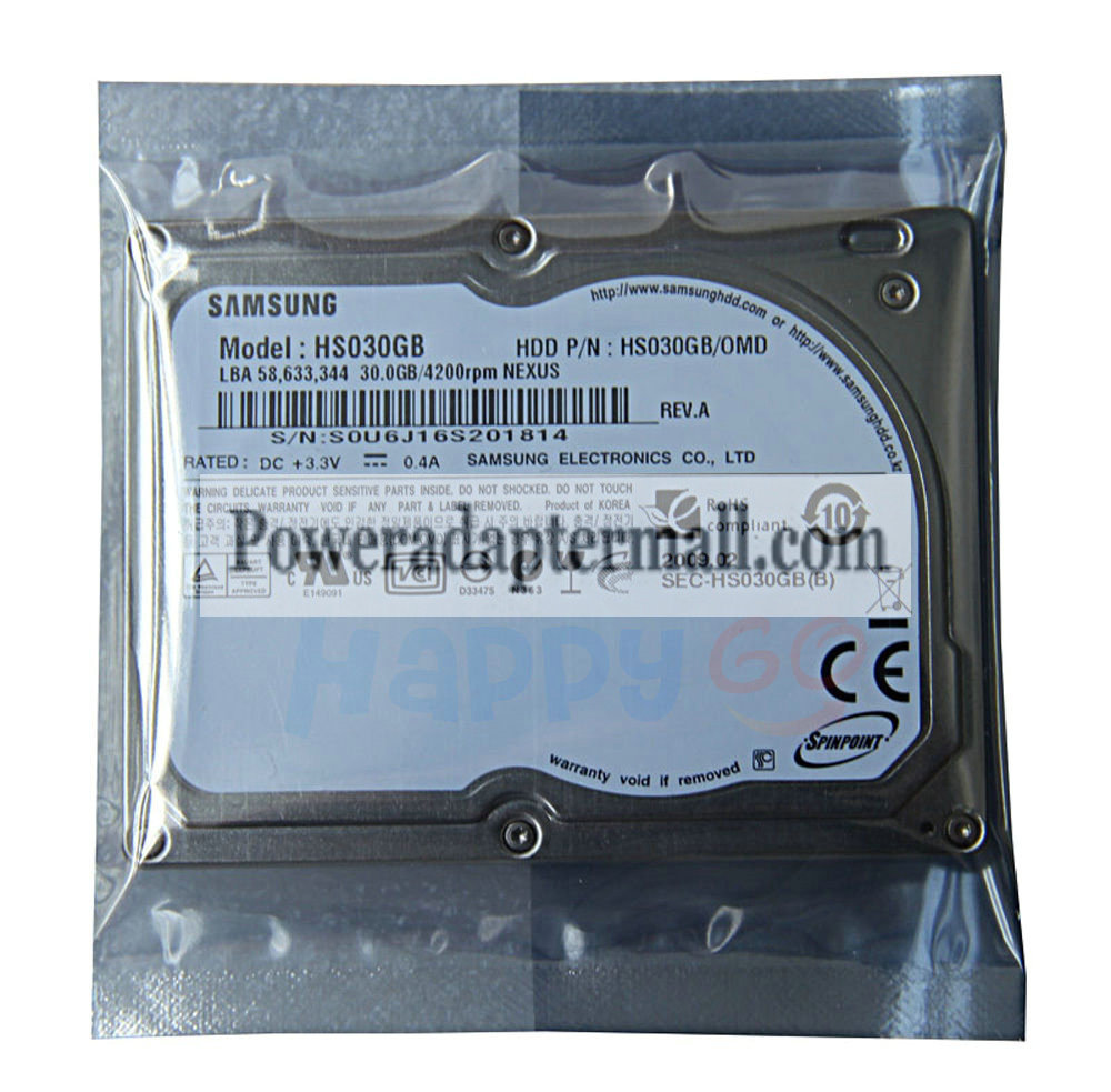 1.8" 30GB 5MM SAMSUNG HARD DRIVE HS030GB FOR IPOD Video