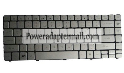 Gateway ID43 ID43A ID43A06c ID43A08c Series Keyboard Silver US - Click Image to Close