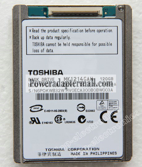 120GB Toshiba MK1214GAH Hard Drive for Lenovo laptop - Click Image to Close