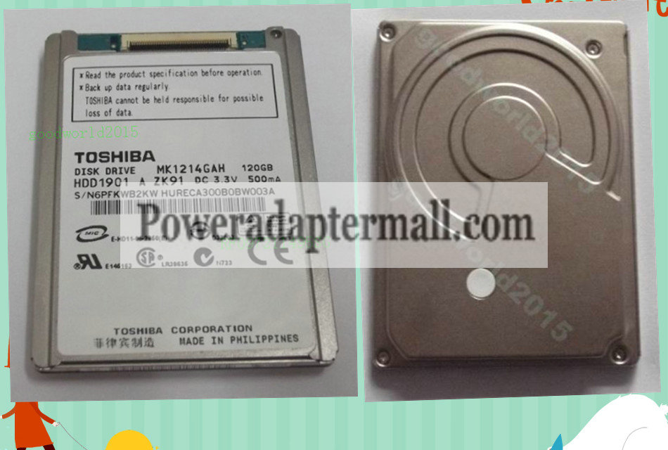 MK1214GAH 120GB Hard Drive for HP 2510P/2710P Dell XT/D430/D420