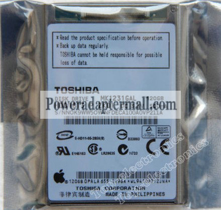 MK1231GAL 1.8" TOSHIBA ZIF/PATA 120GB 5MM HDD FOR IPOD CLASSIC