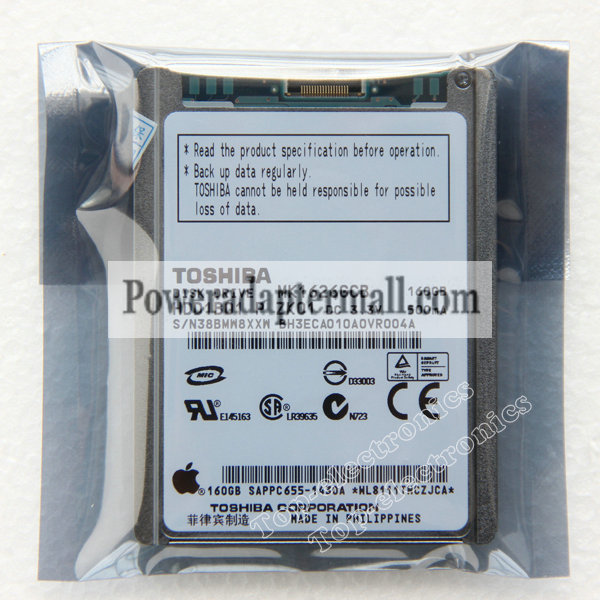 160GB Toshiba MK1626GCB Hard Disk Drive for iPod Classic 6th 6Ge - Click Image to Close