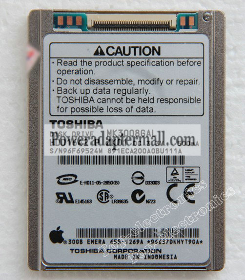 Toshiba MK3008GAL Hard Drive for iPod Video 5th Gen 30GB ZIF