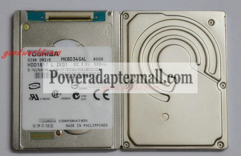 1.8" 80GB 8M 4220 RPM TOSHIBA MK8034GAL SATA/ZIF Hard drive