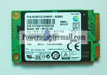 Samsung MZMTE512HMHP 512G mSATA SSD Solid Slate Drive MZ-MTE5120 - Click Image to Close