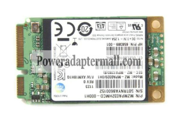 Samsung/Dell 32GB Mini mSATA MZMPA032HMCD SSD HARD DRIVE PCI-e