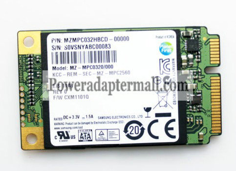 Samsung MZMPC032HBCD-0000 32Gb MINI PCI-Express mSATA SSD