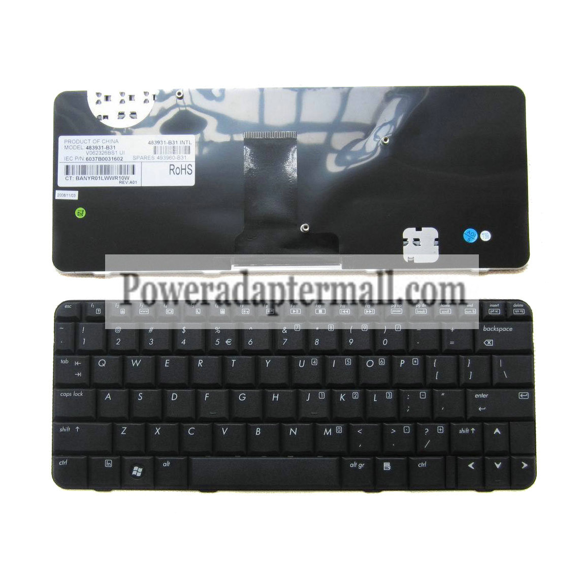 HP Compaq Presario CQ20 2230S Keyboard UK Black