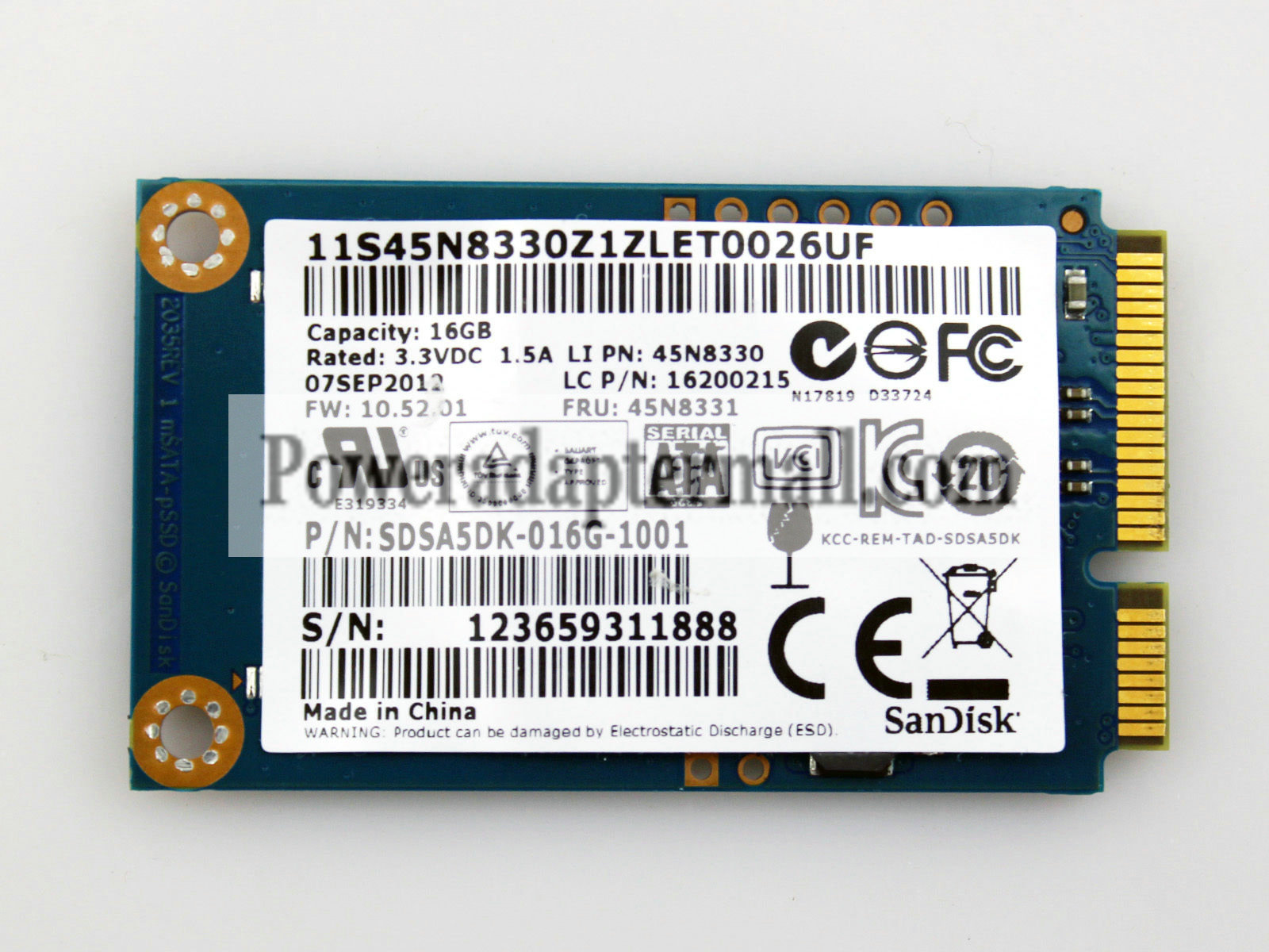 SanDisk 45N8331 16GB SSD Solid State Drive SDSA5DK-016G-1001