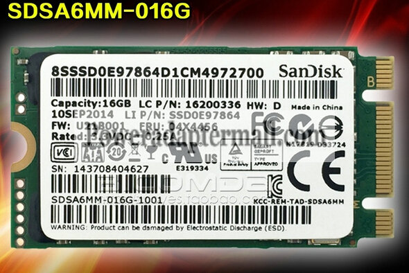 New Sandisk 1.8"16G M.2 NGFF SATA3 SSD For Lenovo ThinkPad Yoga - Click Image to Close