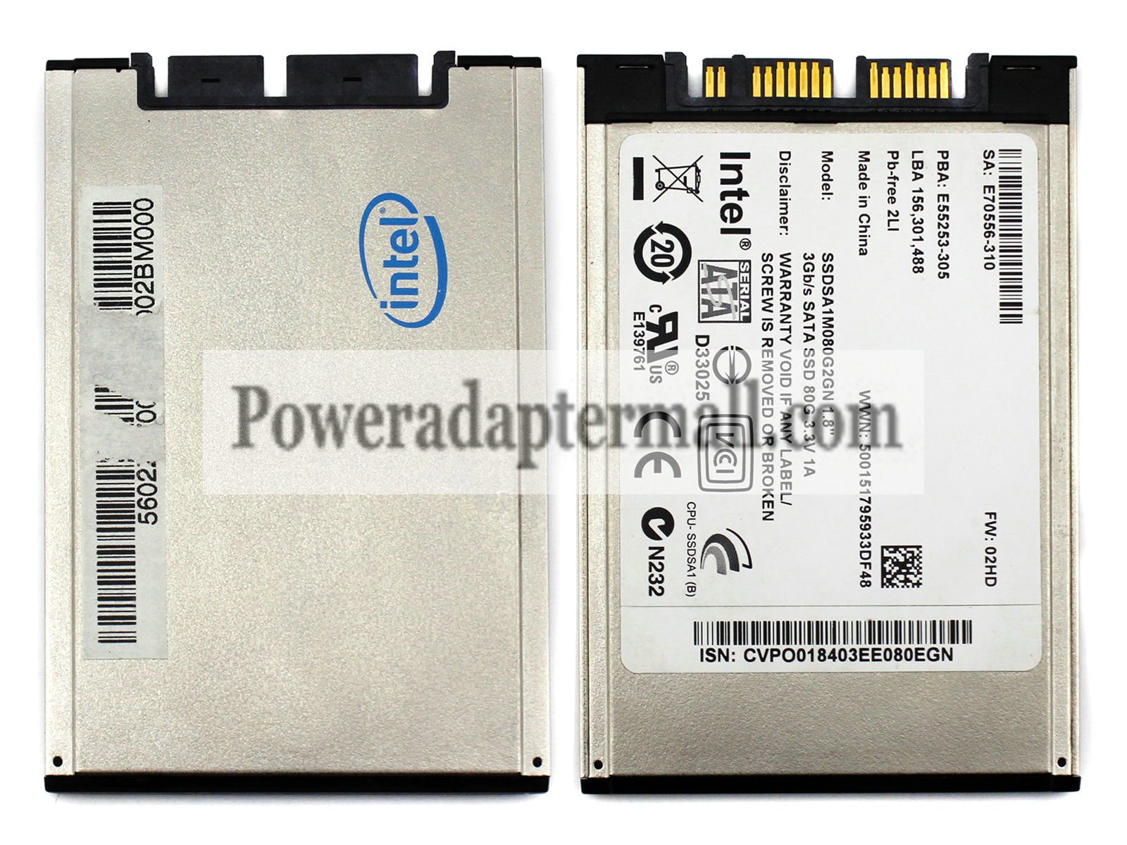 Intel 80GB 1.8" Solid State Sata Hard SSD Drive SSDSA1M080G2GN - Click Image to Close