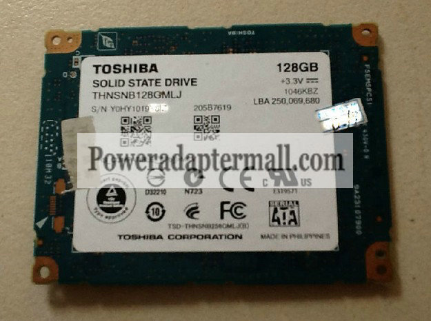 Toshiba 1.8"128gb ssd sata/lif THNS128GG4BMAA apple macbook air - Click Image to Close