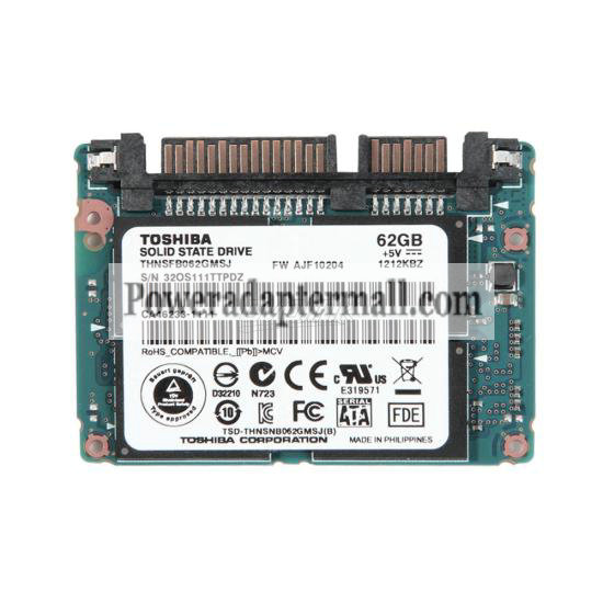 TOSHIBA 62GB half-mini SSD SATA SATA2 THNSFB062GMSJ FW AJF10201 - Click Image to Close